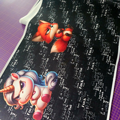 Oxford Kombi Panel | 50 x 153 cm | Grumpy Unicorn & Fox F.CK