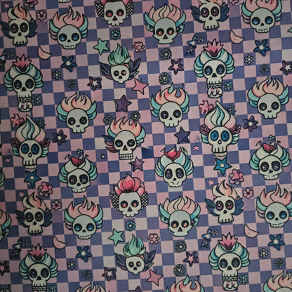 Wasserabweisender Canvas/Oxford | Weird Pastell Skulls