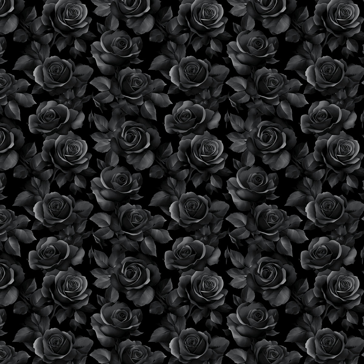 Kunstleder Dark Roses | 50x130 cm