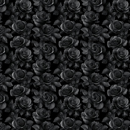 Kunstleder Dark Roses | 50x130 cm