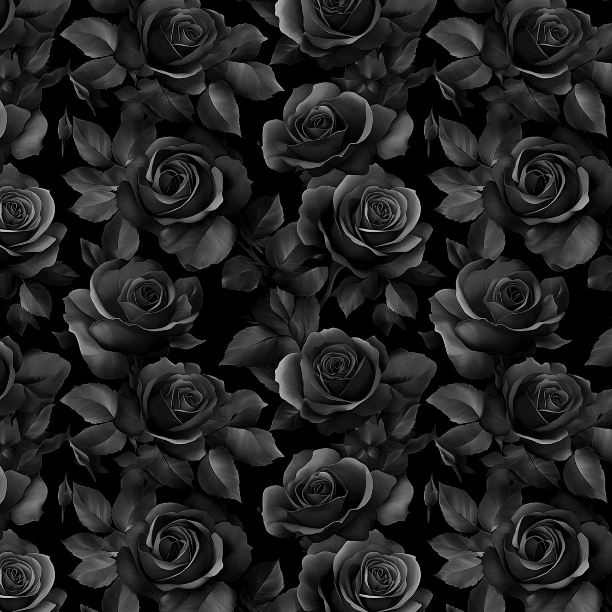 Kunstleder Dark Roses | 50x130 cm