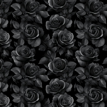 Kunstleder Dark Roses | 50x130 cm