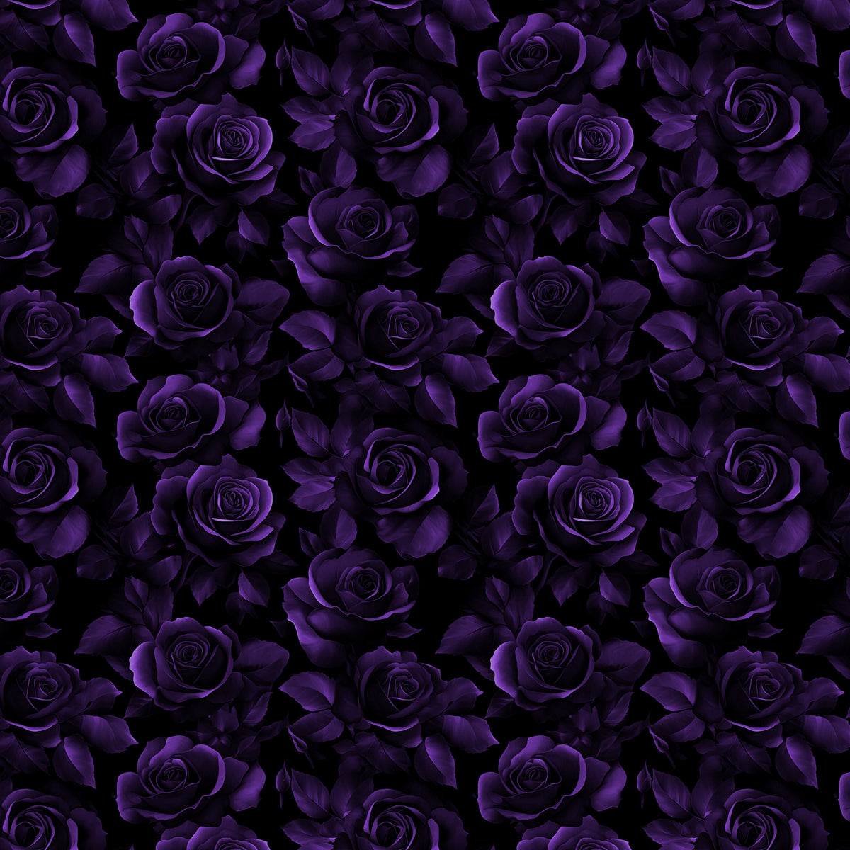 Kunstleder Dark Roses Purple | 50x130 cm
