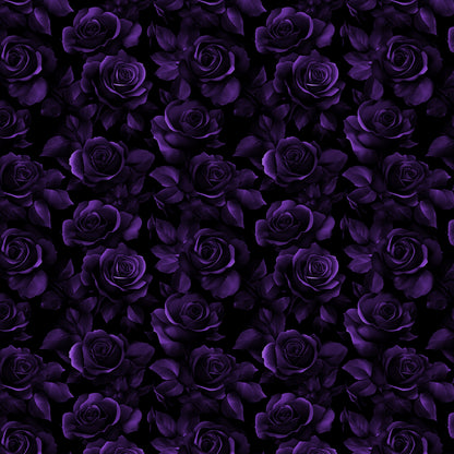 Kunstleder Dark Roses Purple | 50x130 cm