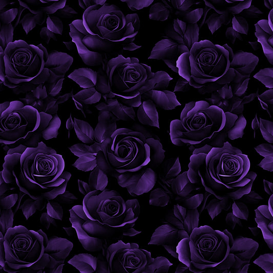 Kunstleder Dark Roses Purple | 50x130 cm