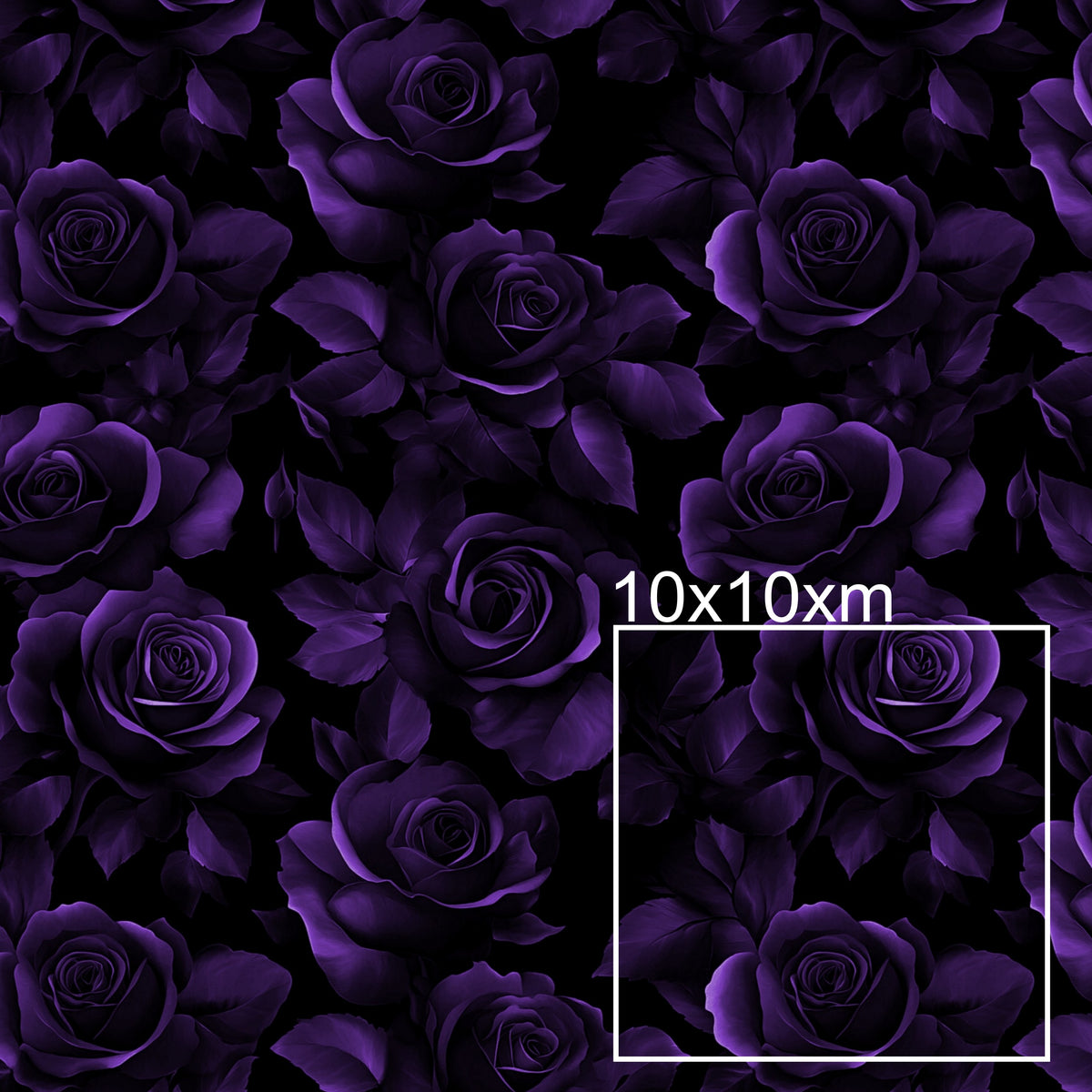 Kunstleder Dark Roses Purple | 50x130 cm