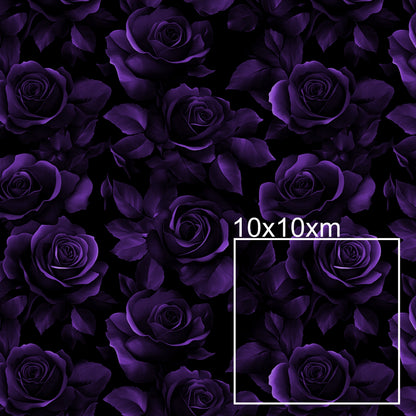 Kunstleder Dark Roses Purple | 50x130 cm