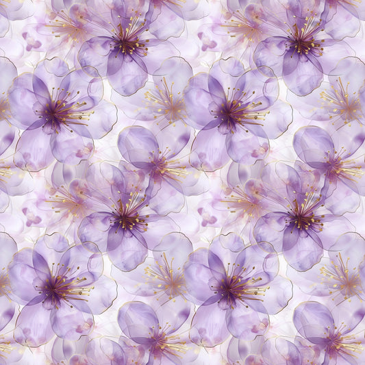 Kunstleder Flowerdream Lavender | 50x130 cm