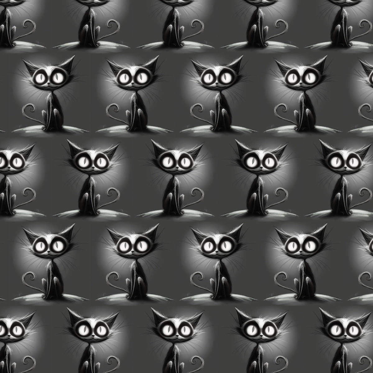 Kunstleder Grey Cat | 50x130 cm