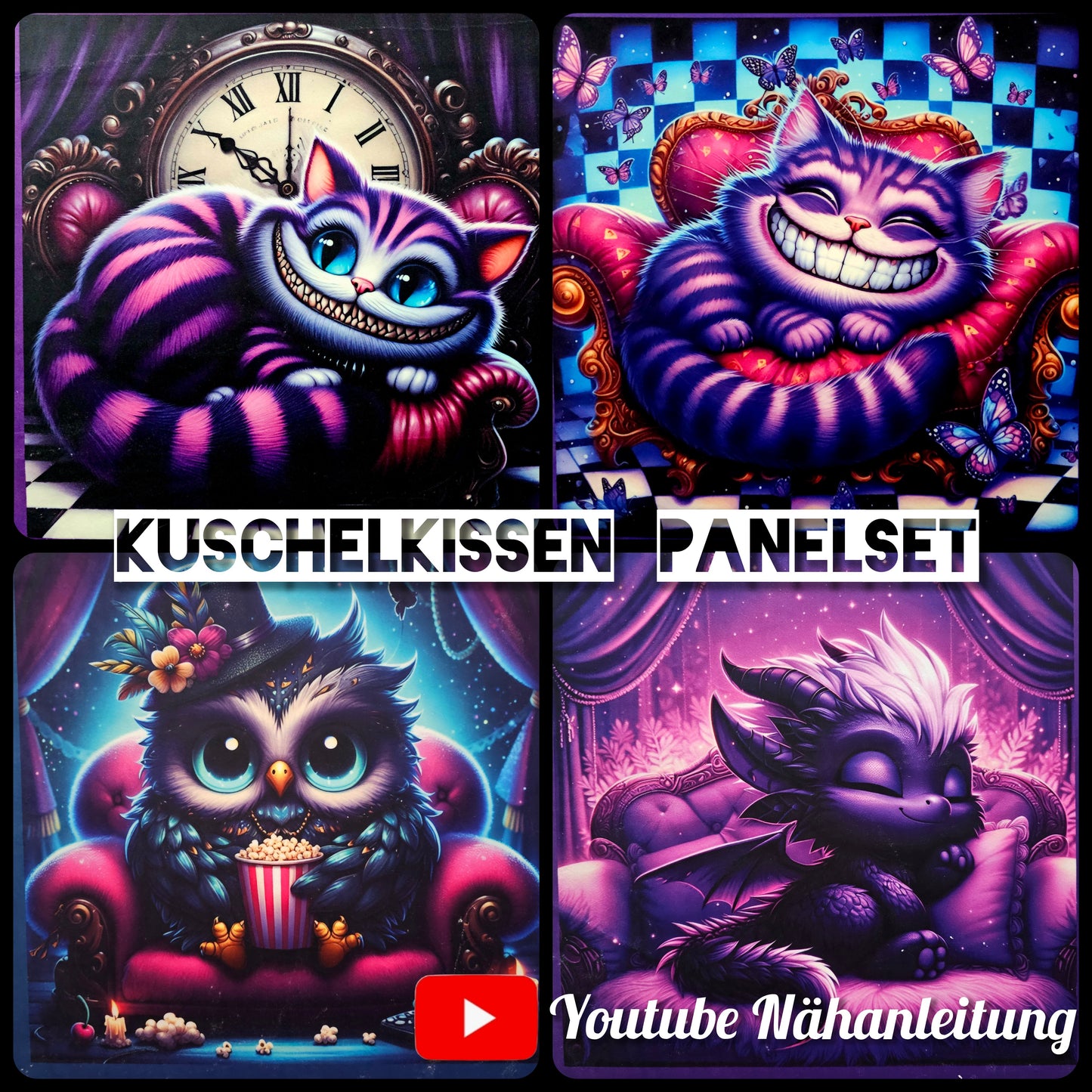 Kuschelkissen Panelset | 40x40 cm Kissenbezug