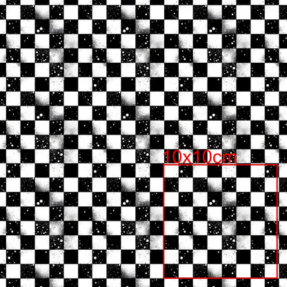 Kunstleder Checkerboard Grunge | 50x130 cm