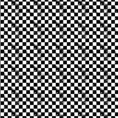 Kunstleder Checkerboard Grunge | 50x130 cm