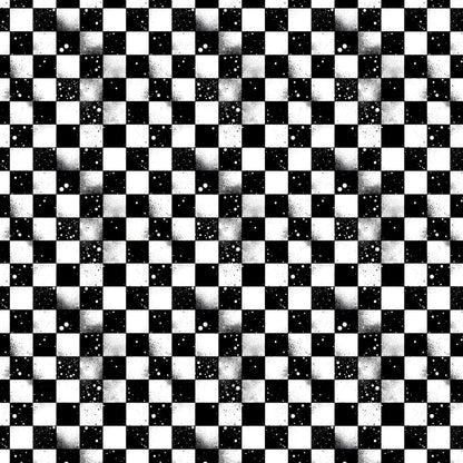Kunstleder Checkerboard Grunge | 50x130 cm
