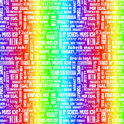 Kunstleder Wordcloud NEIN Statements White Rainbow| 50x130 cm