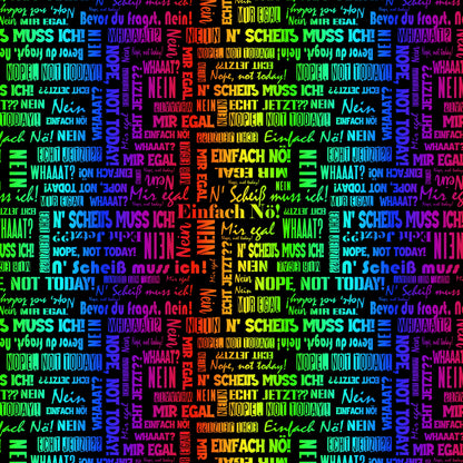 Kunstleder Wordcloud NEIN Statements Rainbow | 50x130 cm
