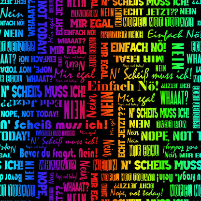 Kunstleder Wordcloud NEIN Statements Rainbow | 50x130 cm