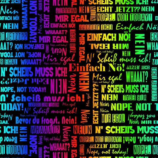 Kunstleder Wordcloud NEIN Statements Rainbow | 50x130 cm