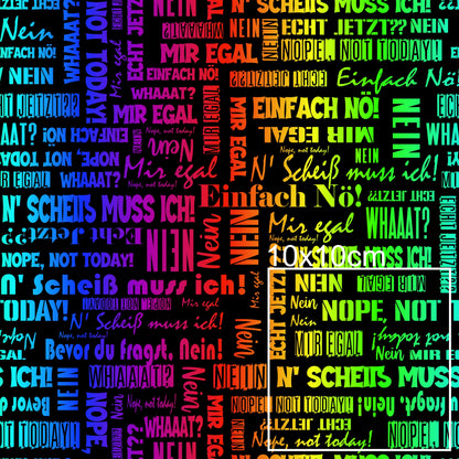 Kunstleder Wordcloud NEIN Statements Rainbow | 50x130 cm