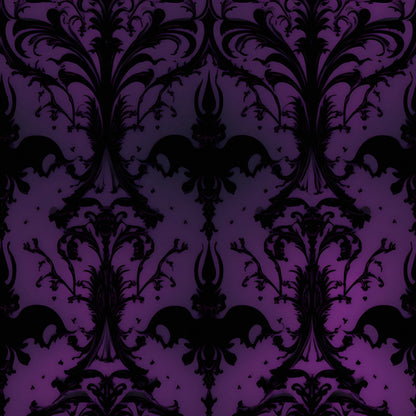 Kunstleder Purple Goth Ornament | 50x130 cm