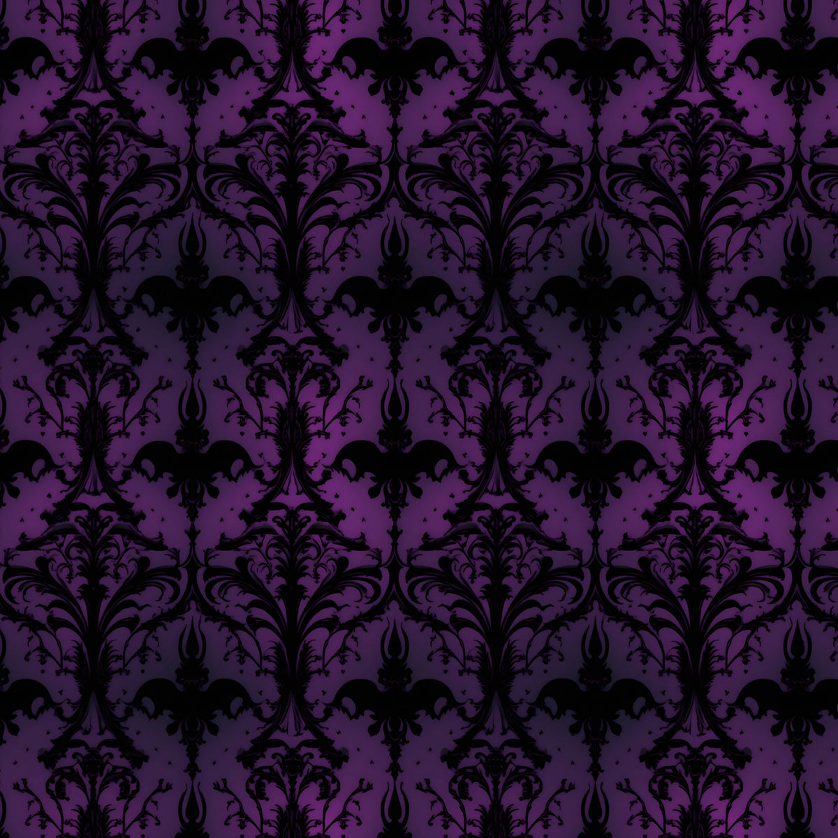 Kunstleder Purple Goth Ornament | 50x130 cm
