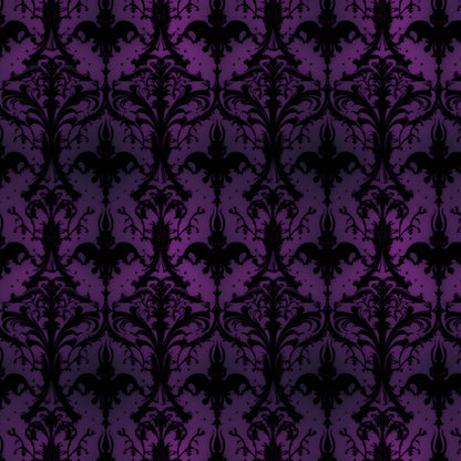 Kunstleder Purple Goth Ornament | 50x130 cm