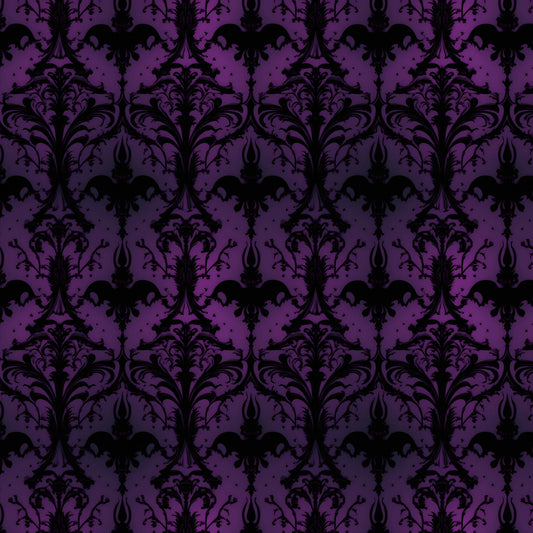 Kunstleder Purple Goth Ornament | 50x130 cm