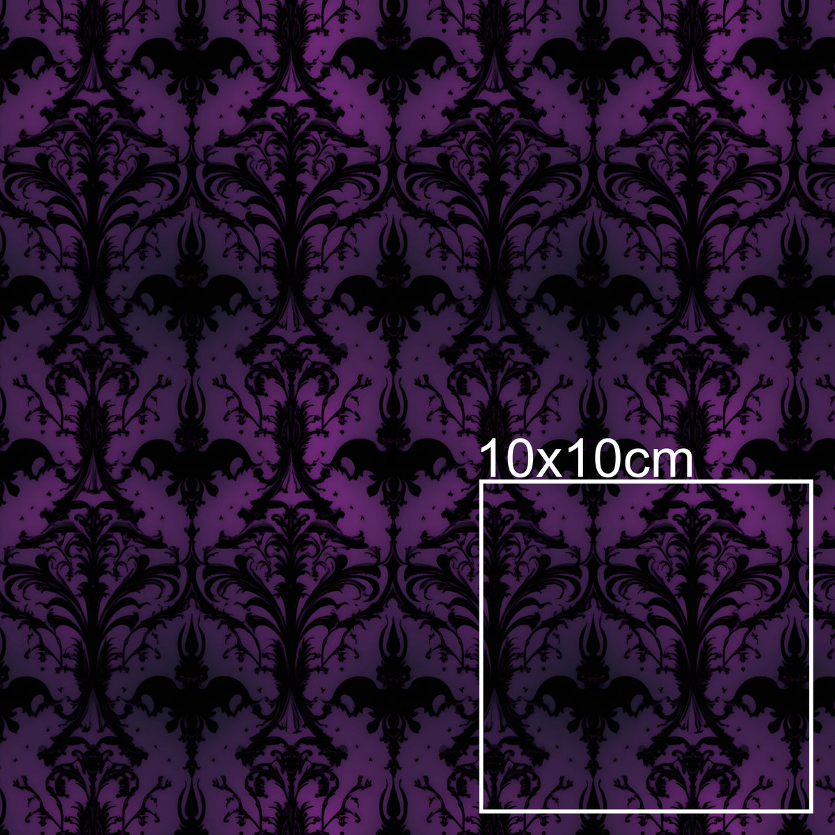 Kunstleder Purple Goth Ornament | 50x130 cm