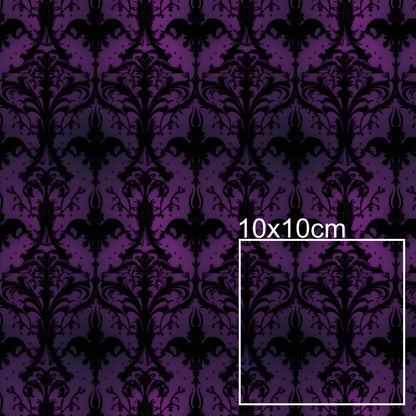 Kunstleder Purple Goth Ornament | 50x130 cm