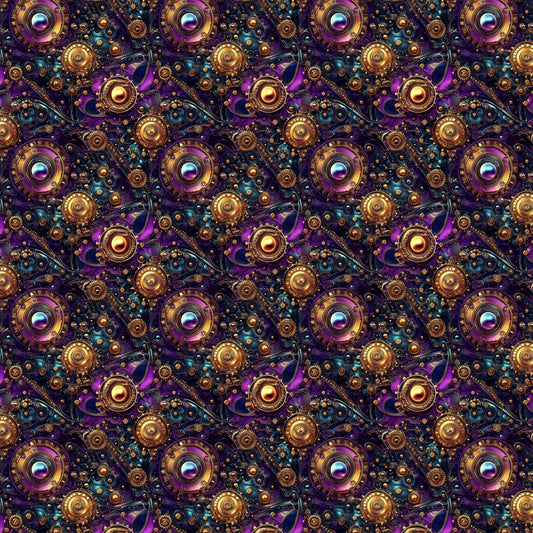 Kunstleder Steampunk Luxe Purple | 50x130 cm