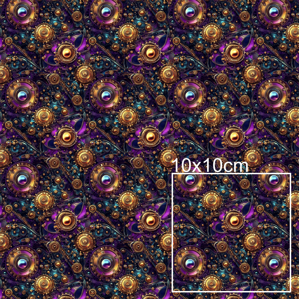 Kunstleder Steampunk Luxe Purple | 50x130 cm