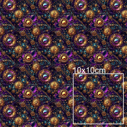 Kunstleder Steampunk Luxe Purple | 50x130 cm