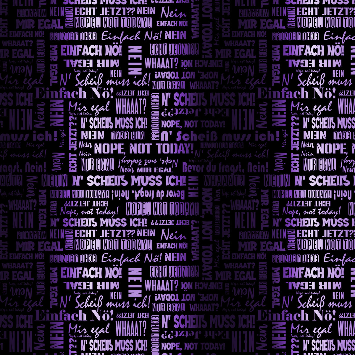 Kunstleder Wordcloud NEIN Statements Purple | 50x130 cm