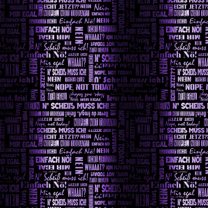 Kunstleder Wordcloud NEIN Statements Purple | 50x130 cm