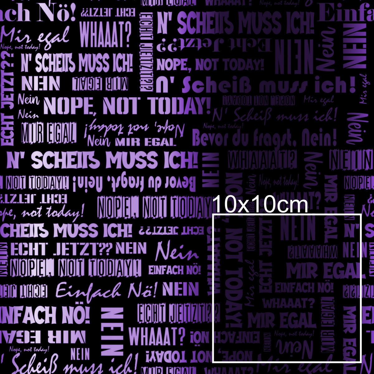 Kunstleder Wordcloud NEIN Statements Purple | 50x130 cm