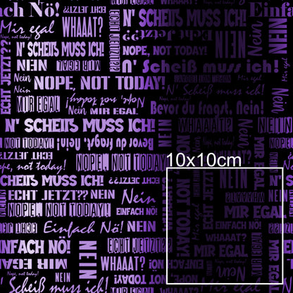 Kunstleder Wordcloud NEIN Statements Purple | 50x130 cm