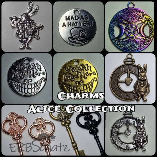 Anhänger/Charm Alice Theme - reißverschluss schieber