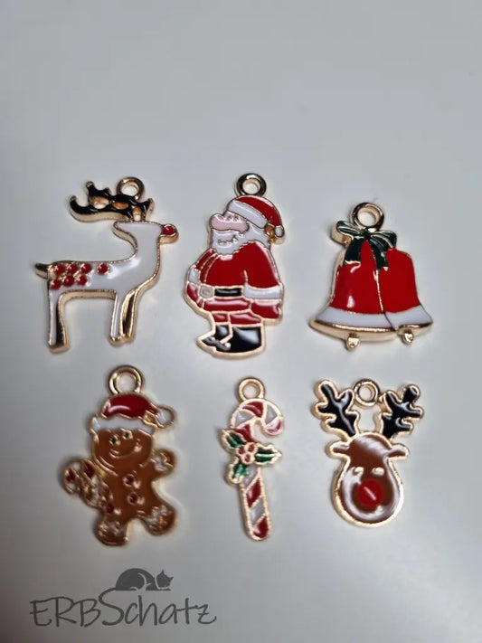 Anhänger/Charm Christmas bunt - reißverschluss schieber