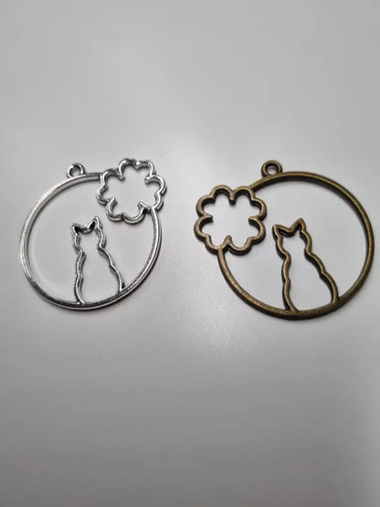 Anhänger Charm Katze Glück