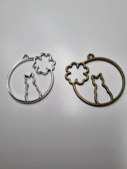 Anhänger Charm Katze Glück
