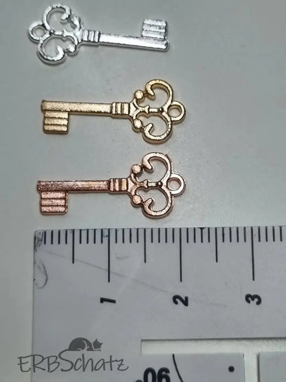Anhänger/Charm kleiner Schlüssel - reißverschluss schieber
