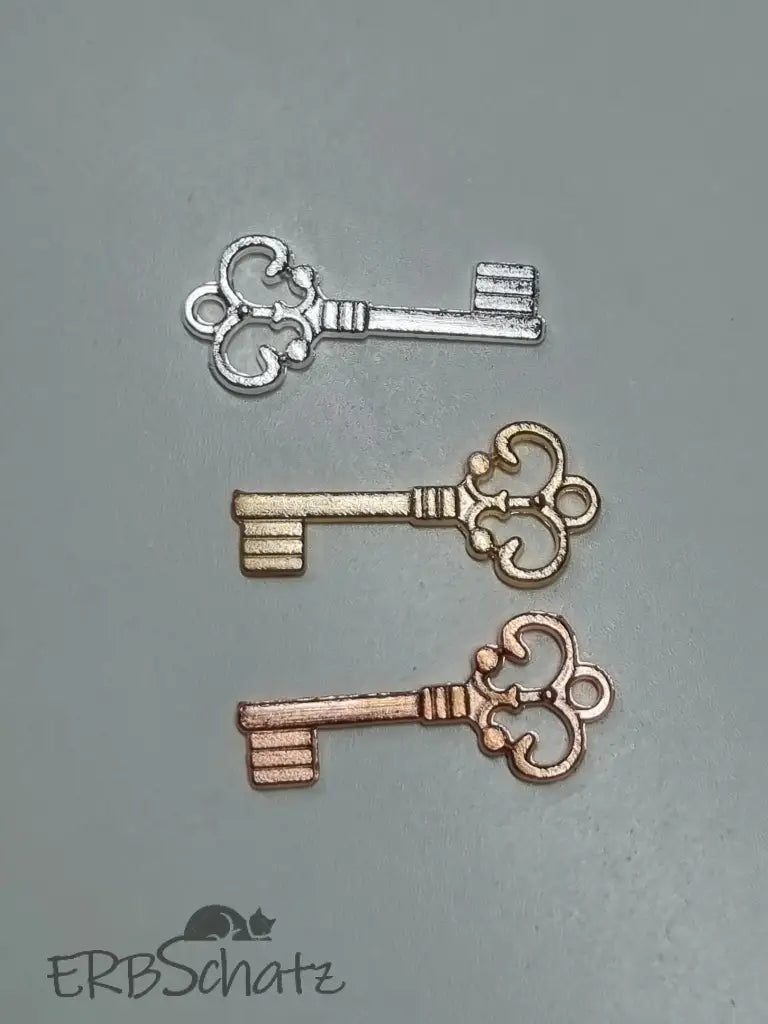 Anhänger/Charm kleiner Schlüssel - reißverschluss schieber