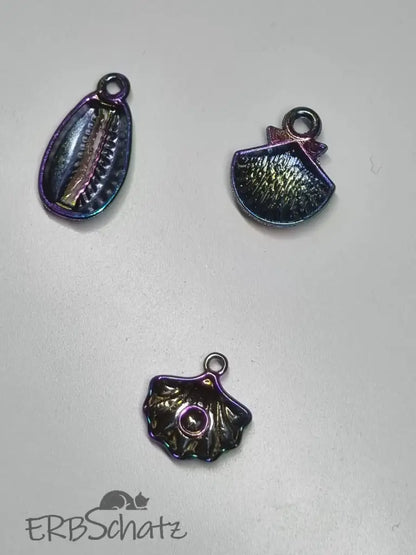 Anhänger/Charm Rainbow diverse Muscheln - reißverschluss