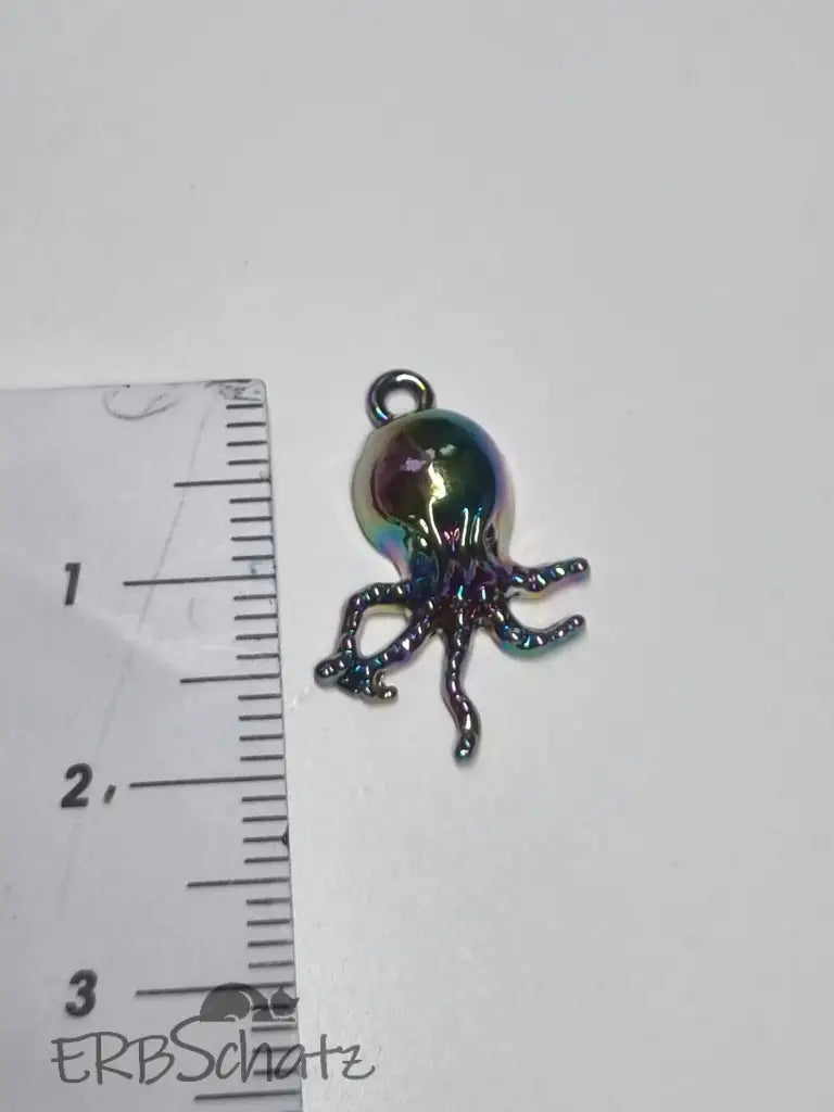 Anhänger/Charm Rainbow Kraken - reißverschluss schieber