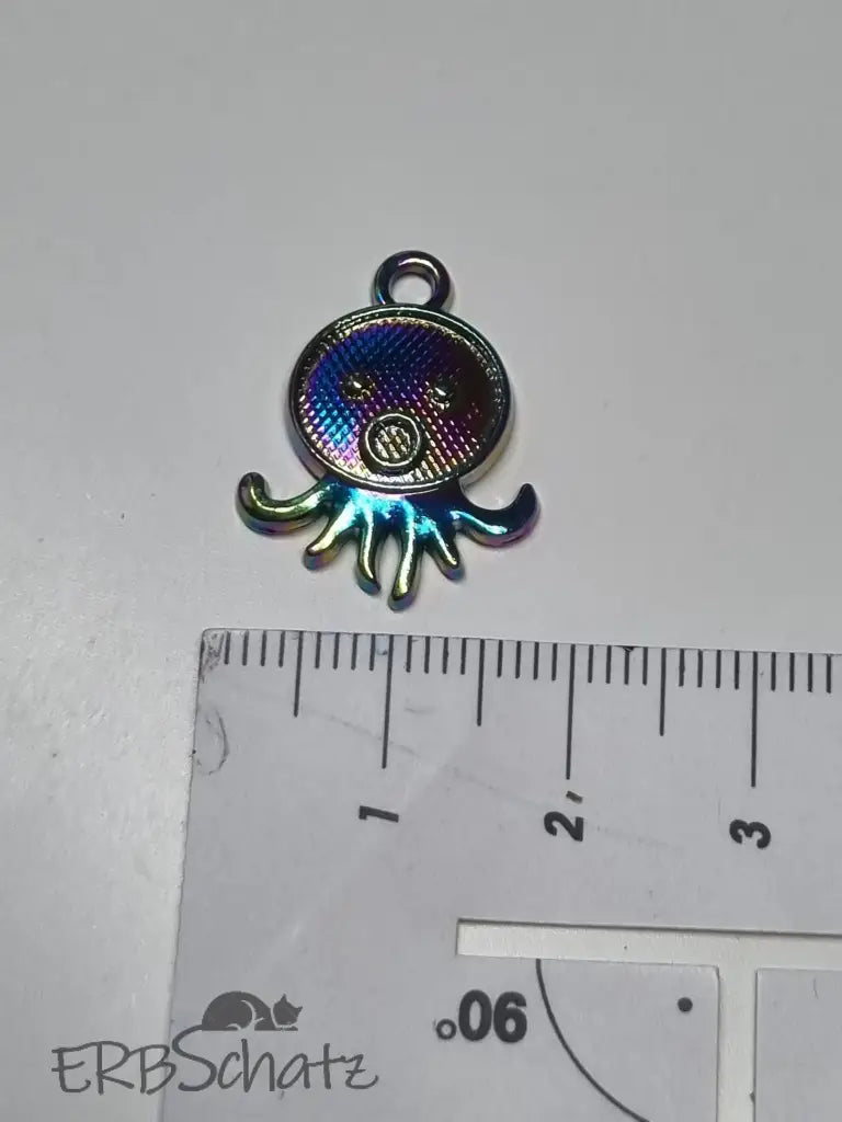Anhänger/Charm Rainbow Kraken - reißverschluss schieber