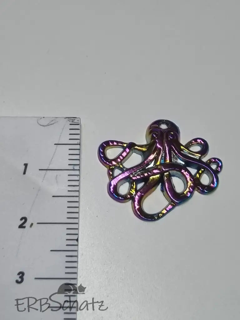 Anhänger/Charm Rainbow Kraken - reißverschluss schieber
