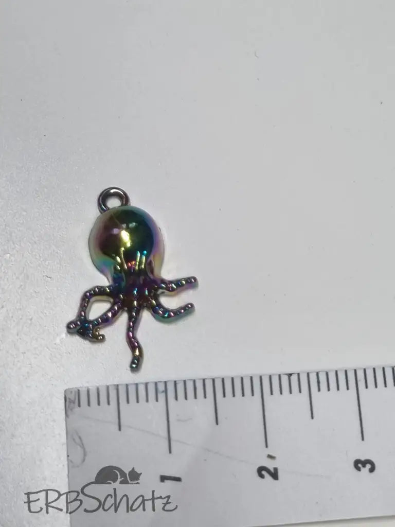 Anhänger/Charm Rainbow Kraken - reißverschluss schieber