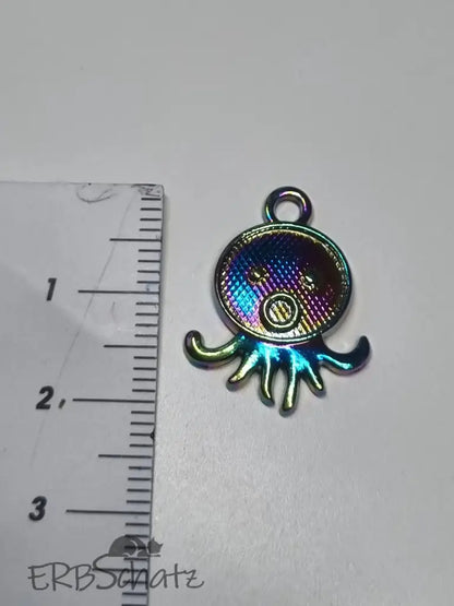 Anhänger/Charm Rainbow Kraken - reißverschluss schieber