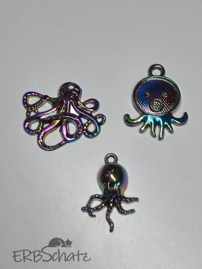 Anhänger/Charm Rainbow Kraken - reißverschluss schieber