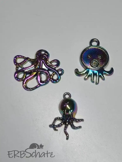 Anhänger/Charm Rainbow Kraken - reißverschluss schieber