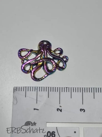 Anhänger/Charm Rainbow Kraken - reißverschluss schieber